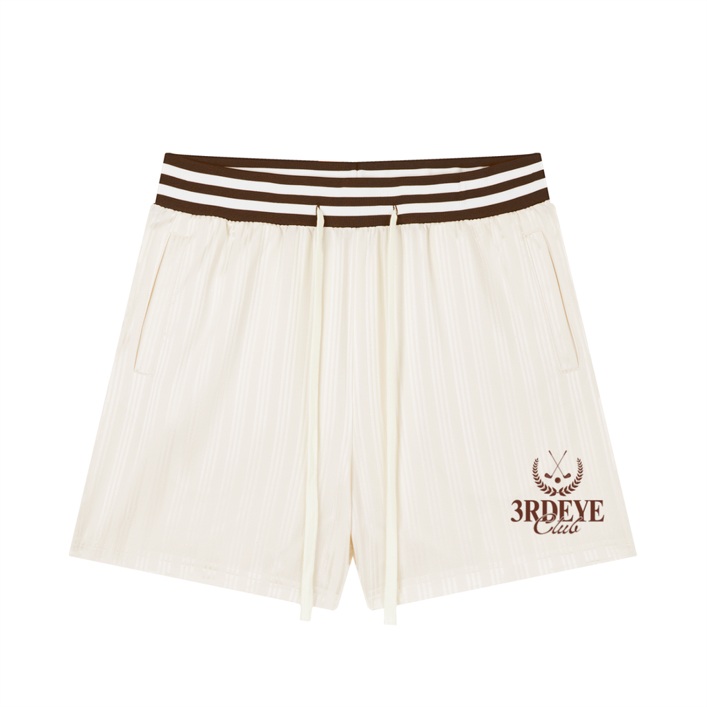 Unisex Striped Drawstring Shorts