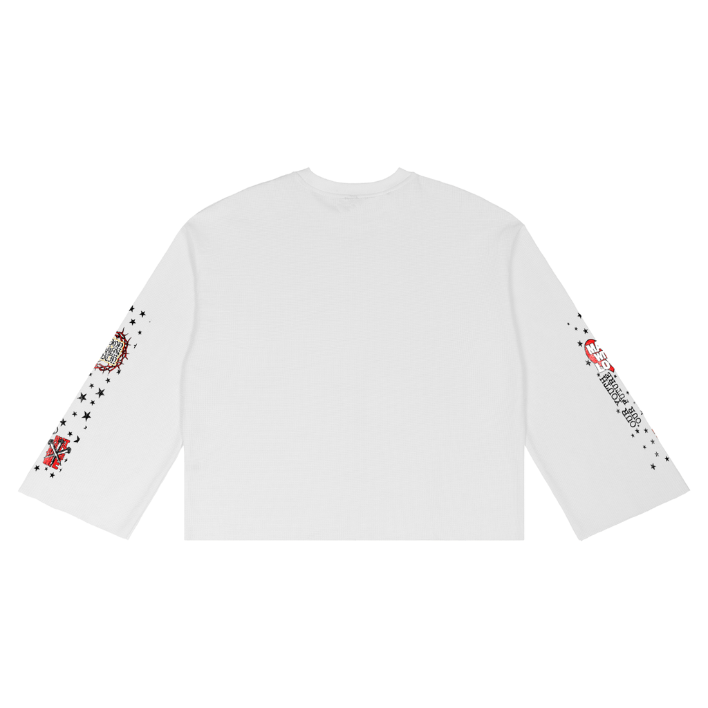 Unisex Waffle Raw Edge T-Shirt